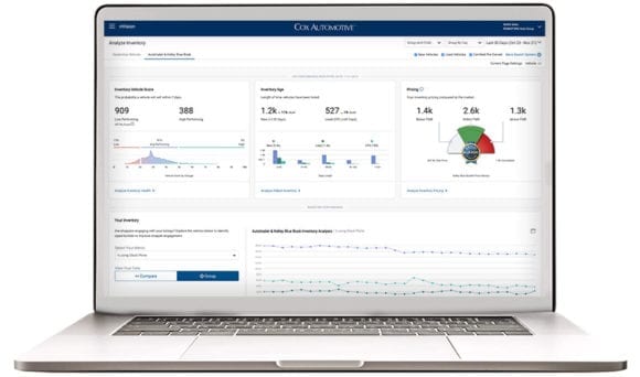 nVision Analyze Inventory report shown on a laptop computer