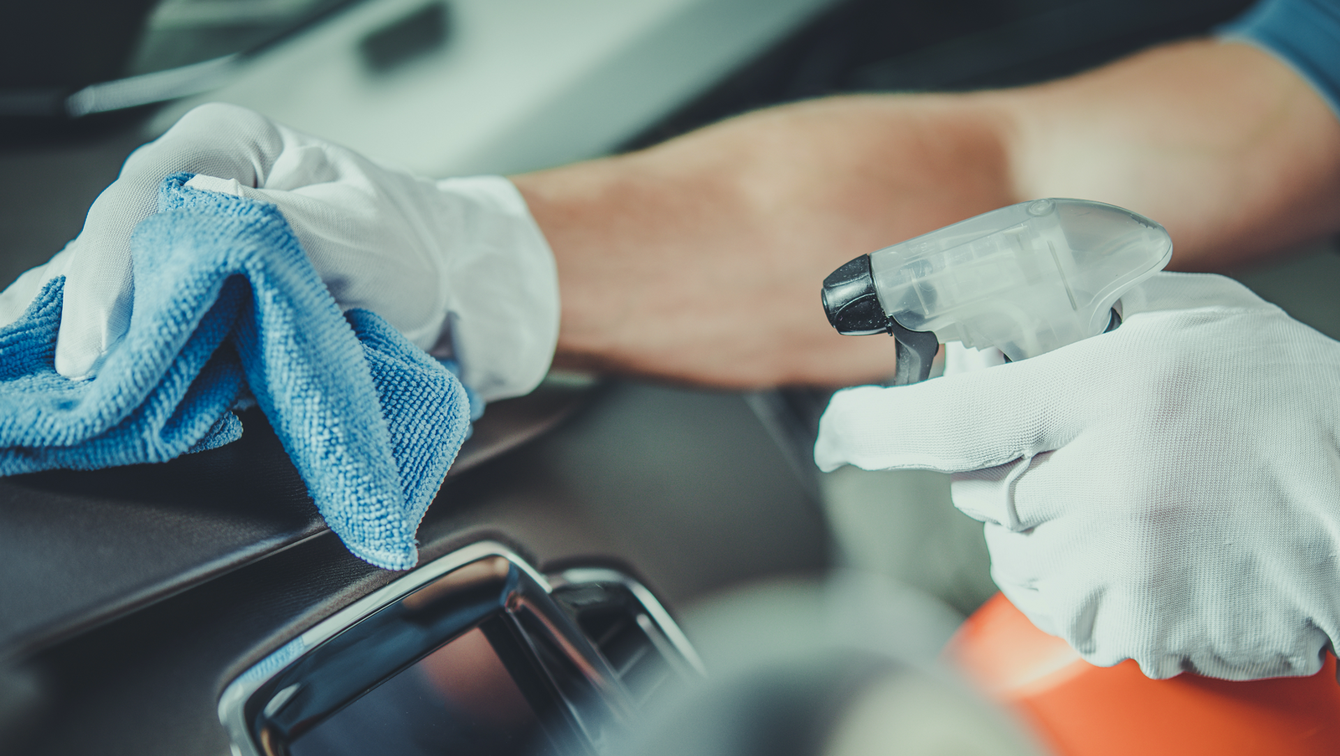 sanitizing a vehicle after service